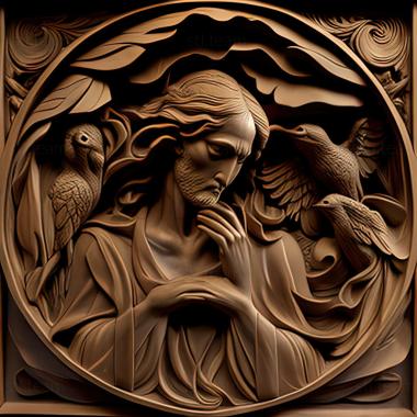 3D model Elihu Vedder American artist (STL)